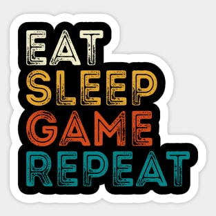 Eat Sleep Game Repeat Sticker